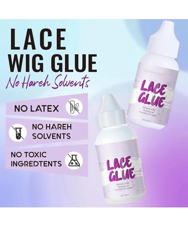 Wig Glue Invisible Lace Adhesive Glue Hair Replacement Bonding Glue For Wigs Toupee Systems Lace Hairpiece Hair Closure Strong Hold Waterproof Transparent Formulated For Oily Skin 1.3 Oz - Buy Online on GoSupps.com
