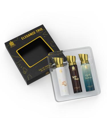 ADIL Elegance Trio Luxury Liquid Perfume Set Gift Set For Men & Women (3 X 30 Ml) Long Lasting Scents Of Sweet Musky & Fruity Notes - Buy Online on GoSupps.com