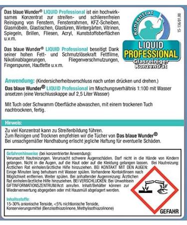 Buy The Blue Wonder Liquid Professional Glass Cleaner Concentrate - 1000 ml | Cleans & Protects Glass & Mirrors | Spring Sale! - Buy Online on GoSupps.com