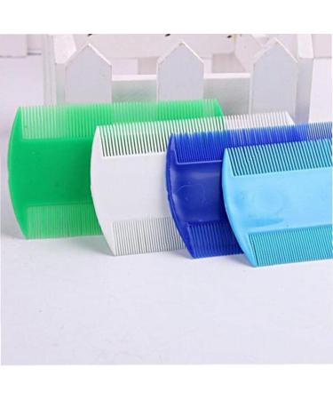 Zhjuju Lice Change - 4 Long-Lasting Double-Sided Combs for Head Lice | Durable Fine-Toothed Lice Removal for Kids Adults & Pets - Green & Blue - Buy Online on GoSupps.com