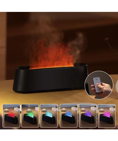 Airmpa 250ml Aroma Diffuser with Flame Effect - 7 Color LED Light Essential Oils Humidifier for Bedroom Office & Yoga (White) - Buy Online on GoSupps.com