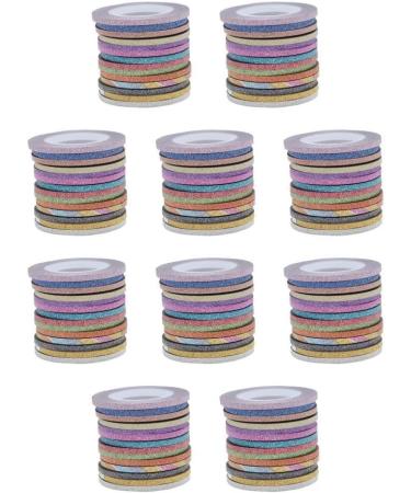 lmoikesz 10 Set of/set Multicolored Nail Art Striping Tape Set Wide Application And Easy To Fashionable And Unique Paper Good Gifts Random Color 3MM Random Color 3MM 10Set - Buy Online on GoSupps.com