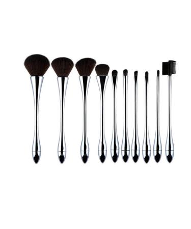 Makeup Brush 10 Makeup Brushes Set The Curved Handle for Blush Brush Foundation Brush Eye Brush Sets