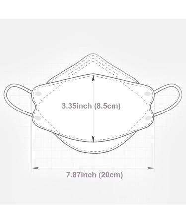 50 Pieces Adult Dustproof 3D Foldable Protection Masks - Beautiful Fish Shape Breathable Mouth-Nose Protection for Men & Women - Monkey Color - Buy Online on GoSupps.com