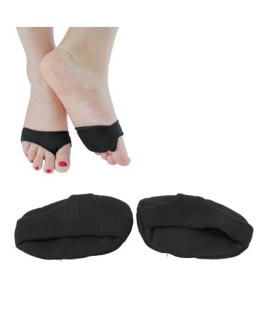 Metatarsal Pads Forefoot Shoe Inserts Fabric Foot Metatarsal Pads Foot Pads for Balls of Feet Massage Cushion for Foot Health Care Black