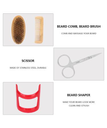Premium Beard Care Set for Men | Professional Grooming Kit with Comb Scissors Brush & Moisturizing Oil - Buy Online on GoSupps.com