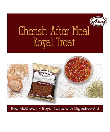 AIVA Red Mukhwas 200gm: Indian Vegan Digestive Mouth Freshener - Buy Online on GoSupps.com
