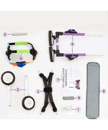 Dog Wheelchair Aluminum Alloy Pet Wheelchair Dog Wheelchair for Back Legs Light Weight Dog Wheelchair Walk Tool Scooter Wheelchair Portable Small - Buy Online on GoSupps.com