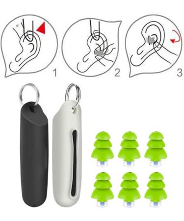 3 Pairs Noise Cancelling Ear Plugs | Waterproof Reusable Silicone Earplugs for Sleep & Swimming | Noise Reduction with Storage Box - Buy Online on GoSupps.com