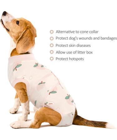 Kuoser XXL Breathable Dog Body Suit for Post-Surgery & Castration - Anti-Lick & Leakage Protection in Pale Pink - Buy Online on GoSupps.com