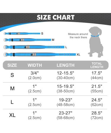 Joytale Extra Large Dog Collar - Softly Padded Neoprene Nylon Reflective Baby Blue XL (1 Pack) - Buy Online on GoSupps.com
