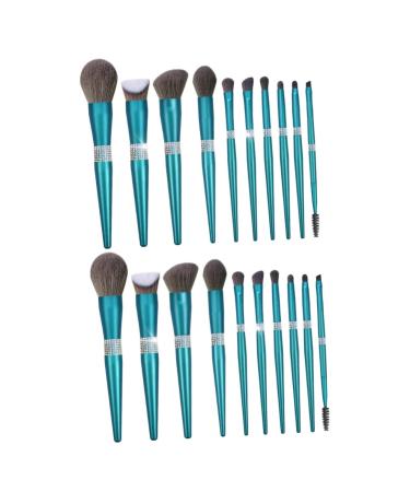FRCOLOR 2 Sets Diamond Makeup Brush Cosmetic Eye Brush Makeup Brush for Girls Cosmetology Kit Women Makeup Supplies Eyeshadow Makeup Tools Miss Makeup Foundation Turquoise Artificial Fiber