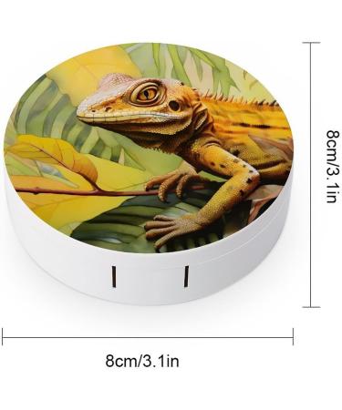 Yellow Lizard Contact Lens Travel Kit - Portable Cute Box with Mirror for Daily Outdoor Use - Buy Online on GoSupps.com