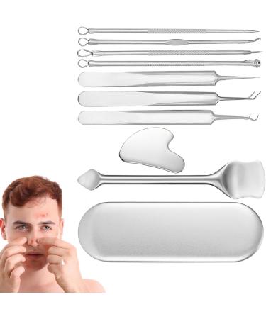 Whitehead Extractor Tool | Comedones Extractor Removal Kit - Stainless Multipurpose Whitehead Extractor Tool With Portable Case For Facial Nose - Buy Online on GoSupps.com