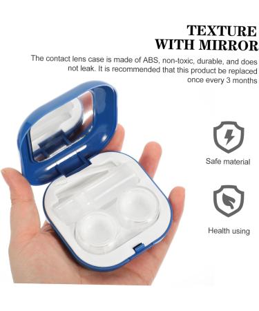 Solustre Contact Lens Case - 2 Sets Lens Container & Fashion Make-Up Mirror Box for International Shipping - Buy Online on GoSupps.com