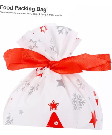 Abaodam 50pcs Creative Storage Christmas Printing Ing Style Draw Theme Candy Bags Cartoon Decorative 23x14.7 cm White - Buy Online on GoSupps.com