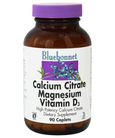 Calcium Citrate Magnesium Plus Vitamin D 90 Caps - Bluebonnet