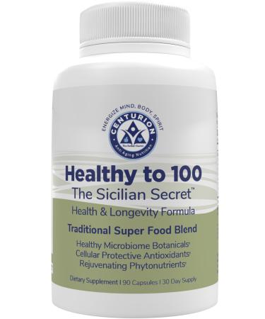 Healthy to 100 Sicilian Secret Mediterranean Diet Superfood Supports Healthy Lifestyle (with Resveratrol Rosemary Grape Seed Extract Bergamot Extract) Boost Immunity 90 Capsules 30 Servings