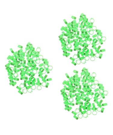 Kisangel 300 Pcs Pigeon Anklet Tag Where Pigeon Identification Ring Pigeons Leg Ring Baby Chicken 1.3X1.3CMx3pcs Greenx3pcs