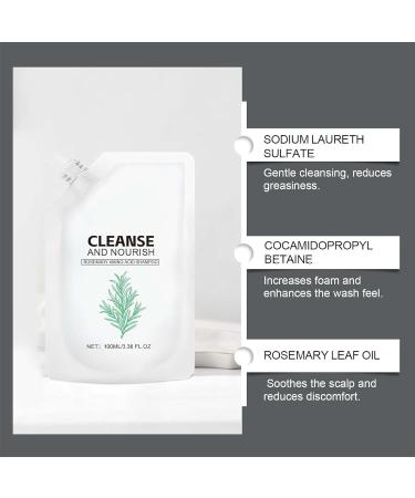 Shampoing de cheveux lisses et brillants rafra chissants shampooing de croissance des cheveux au romarin pour les poils d'amincissement hydratant contr le le cuir chevelu gras (1pc) - Buy Online on GoSupps.com