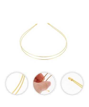 Minkissy 4-Pack Metal Double Terris Elastic Hair Bands - Gold Double Thin Hair Accessories for Women & Girls | Perfect for Weddings & DIY Crafts - Buy Online on GoSupps.com