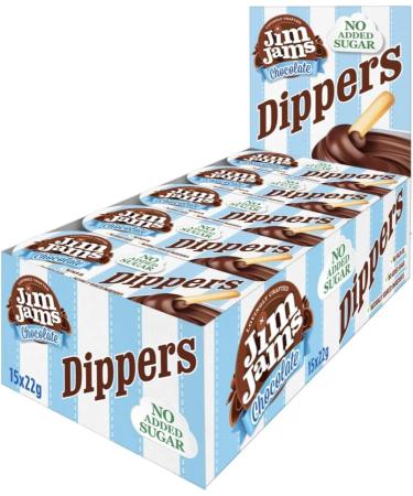 JimJams No Added Sugar Milk Chocolate Dippers - Mini Breadsticks Choc Sauce Dip Tooth Kind Sweet or Dessert for Packed Lunches Box x15 - Buy Online on GoSupps.com