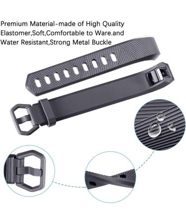 GEAK Bands Compatible with Fitbit Alta and Fitbit Alta HR 3 Pack Soft Silicone Wristbands for Fitbit Alta HR Bands with Secure Metal Buckle for Men Women Small Large Black/Gray/Dark Blue Large - Buy Online on GoSupps.com