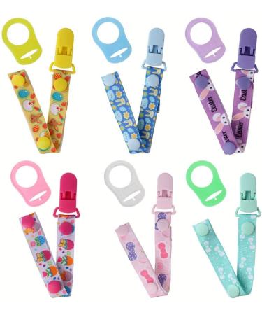 OKwife Baby Pacifier Chain with Holder Clip - MAM Rings Compatible Pacifier Leash Strap for Safe & Convenient Use - Buy Online on GoSupps.com