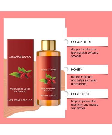 VKaoess Luxury Body Firming Oil with Hyaluronic Acid and Vitamin E Skin Tightening and Moisturizing Dry Skin Care for Women Comfortable Glow Essence for Arms Tummy 100ml 5 Bottles - Buy Online on GoSupps.com