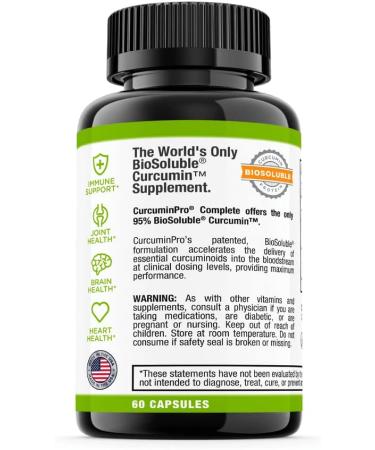 CurcuminPro Complete Vegan | BioSoluble Brown Rice Protein & Organic Turmeric Curcumin Supplement | Plant-Based Formula for Daily Wellness | 60 Count - Buy Online on GoSupps.com
