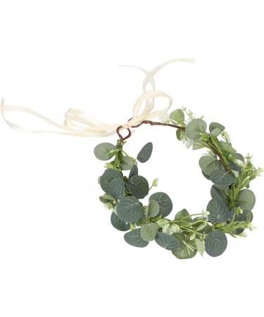 Floral Headpiece Floral Crown Eucalyptus Wreath Artificial Green Garland Headbands Eucalyptus Wreath for Seaside Vacation Photo Props - Buy Online on GoSupps.com
