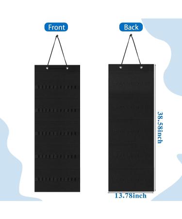 Tudomro Hanging Headband Organizer with 60 Elastic Bands - Bow Hanger for Girls Hair Bows - Felt Headband Holder (Black) - Buy Online on GoSupps.com