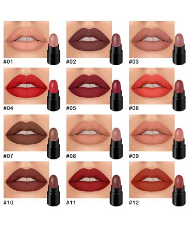 12Pcs Capsule Pills Lipstick Set for Women - Strawberry Mint Apple Flavor Lip Balm, Color Changing Jelly Magic, Matte & Metallic Lipstick Kit for Long-Lasting Wear - Buy Online on GoSupps.com