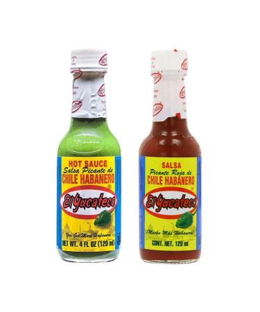 Habanero Sauce Bundle with El Yucateco Red Habanero Sauce 120ml x1 and Green Habanero Sauce 120ml x1 (Pack of 2 Mixed Bundle) - Buy Online on GoSupps.com
