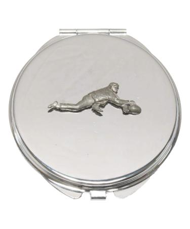 Curler Pewter Compact Mirror Handbag Gift With Free Engraving 94