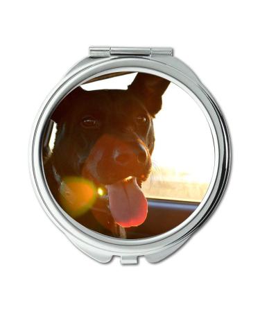 YENDOSTEEN Mirror makeup mirror Animal Dog Mammal Pet Domestic Cute Tongue Face pocket mirror portable mirror