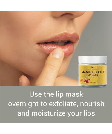 Overnight Lip Mask & Daytime Lip Balm - Vitamin C Antioxidants Manuka Honey | Nourish & Repair Lips | 1 oz - Buy Online on GoSupps.com