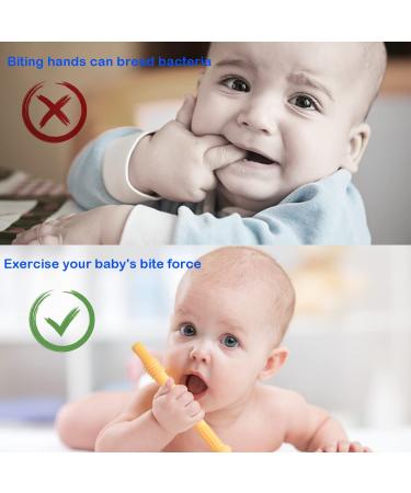 6-Piece BPA-Free Silicone Baby Bite Tube Set | Dental Aid & Food-Grade Bite Rings | Includes Cleaning Tool & Spoon | International Shipping Available - Buy Online on GoSupps.com