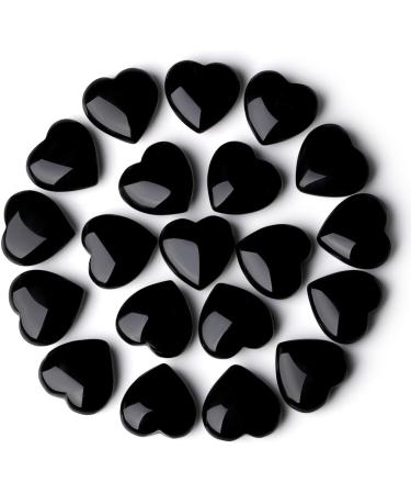 XIANNVXI 10 Pcs Black Obsidian Crystals Heart Set - Natural Gemstones for Beginners Gifts - Buy Online on GoSupps.com
