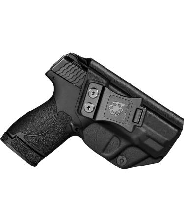 Smith & Wesson M&P Shield Plus Holster IWB KYDEX Fit: Smith & Wesson M&P Shield Plus / M2.0 Holster / M1.0 - 9mm / .40 - 3.1" Barrel Pistol | Inside Waistband | Adjustable Cant | USA Made by Amberide Black Right Hand Draw