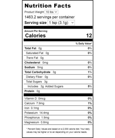 Organic Coconut Palm Sugar - Bulk 10 lb - Ideal for Desserts, Baking, Coffee, Tea, Oatmeal - Unrefined, Vegan, Gluten Free, Non GMO, Kosher - Buy Online on GoSupps.com