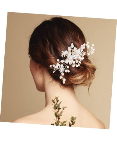 Ipetboom Bridal Comb Girls Accessories Flower Girl Hair Accessory Accesorios Para Comb Headband Bridal Hair Comb Bridal Headdress Wedding Headpiece Tiara Bride Hair Accessories Alloy Pearl - Buy Online on GoSupps.com