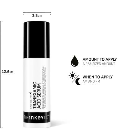 Inkey List 2% Tranexamic Acid Serum 30ml - Targets Dark Spots, Reduces Hyperpigmentation - Fragrance Free & Suitable For All Skin Types - Buy Online on GoSupps.com