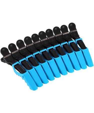 Hairdressing Clip For Women Plastic Clamp Hair Styling Non Slip Clips Grip Accessory (10 pcs-Blue) - Buy Online on GoSupps.com