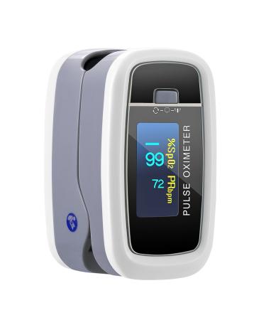 Ansta pulse oximeter fingertip 2-colored OLED screen blood oxygen and heart rate meter digital pulse oximeter with immediate reading 4 directional turning