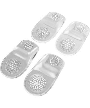 Buy Gel Heel Pad - 2 Pairs Transparent Self-Adhesive Heel Inserts for Fasciitis Relief | Unisex Massaging Foot Support - Buy Online on GoSupps.com