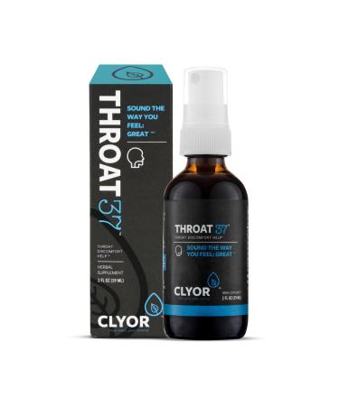 CLYOR THROAT37 Sore Throat Spray Relieve Your Pain Fast Natural Herbal Supplement 2 Fl Oz (Pack of 1)