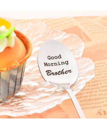 Best Brother Spoon Gifts from Little Big Sister Brother Brothers Birthday Graduation Gift for Brother In Law Good Morning Brother Spoon for Brother Bro Tea Coffee Lovers Gifts for Men Boys - Buy Online on GoSupps.com