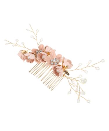 MERRYHAPY Flower Hair Comb Decorative Hair Comb Fairy Jewelry for Women Hair Comb for Women Accessories Rhinestone Hair Accessories Hair Styling Accessories Side Hair Comb Wedding Hair Clip