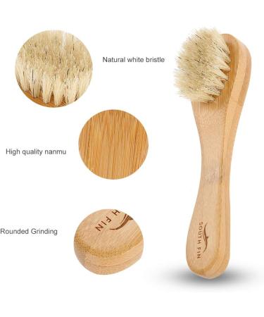 Facial Cleansing Brush - Wooden Handle Manual Skin Care Exfoliation Tool for Radiant Skin - Buy Online on GoSupps.com